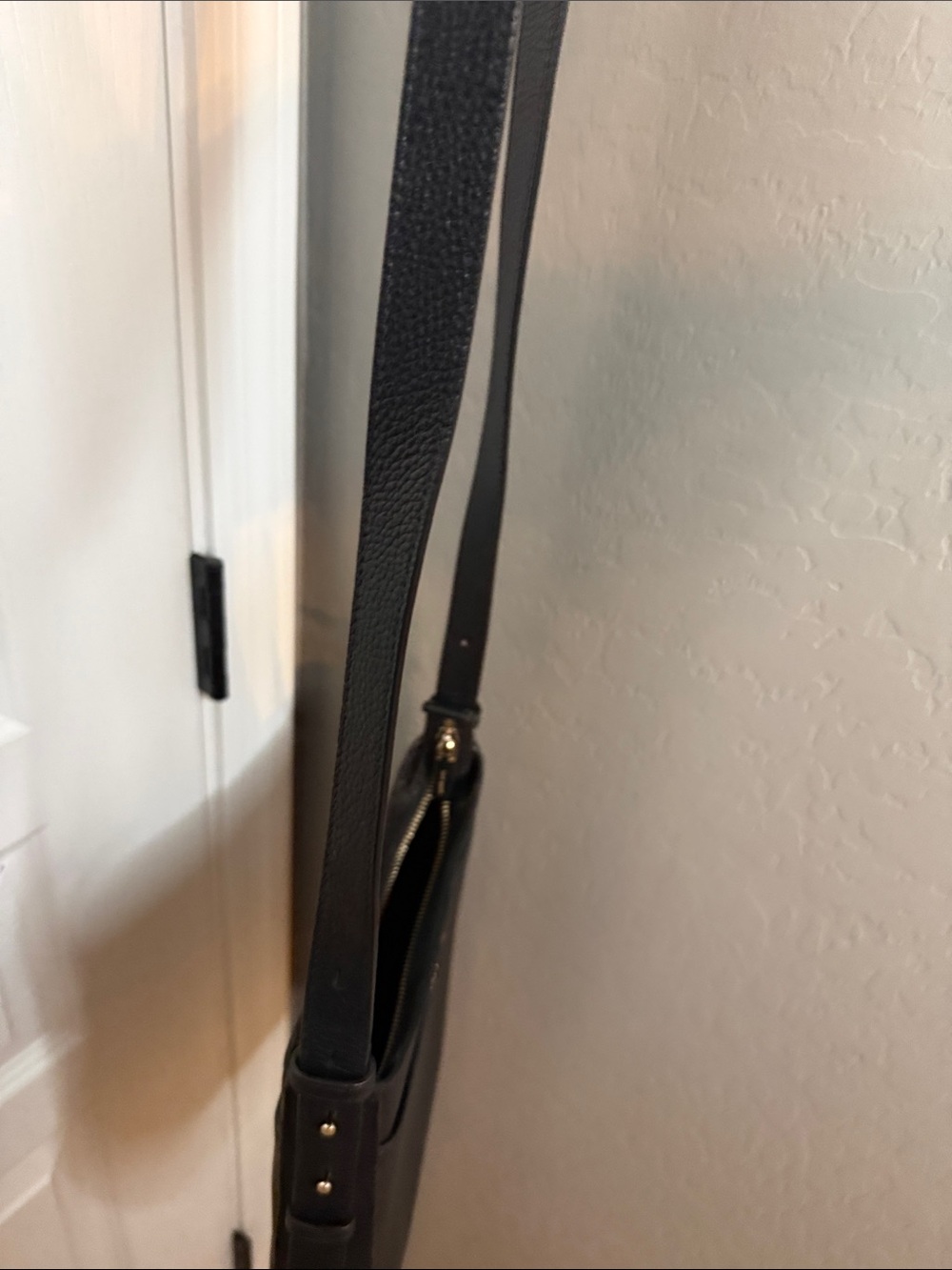 kate spade Black Pebbled Leather Crossbody with Gold Logo - Picture 13 of 13
